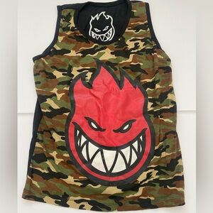 Y2K Men’s Spitfire camouflage graphic tank top